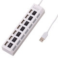 USB HUB разклонител с 7 порта и индивидуални ключове