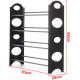 Най-добър метален стелаж за обувки с 4 рафта 64x20x64 см