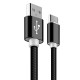 Висококачествен USB Type C кабел с текстилно покритие – 2 метра